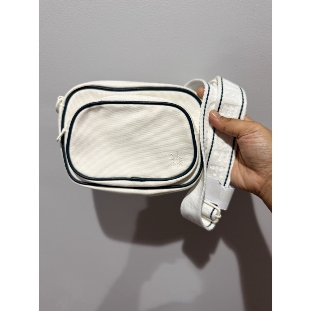 Offline by Aerie - White Blue Canvas Crossbody Bag w/ Strap NWT H